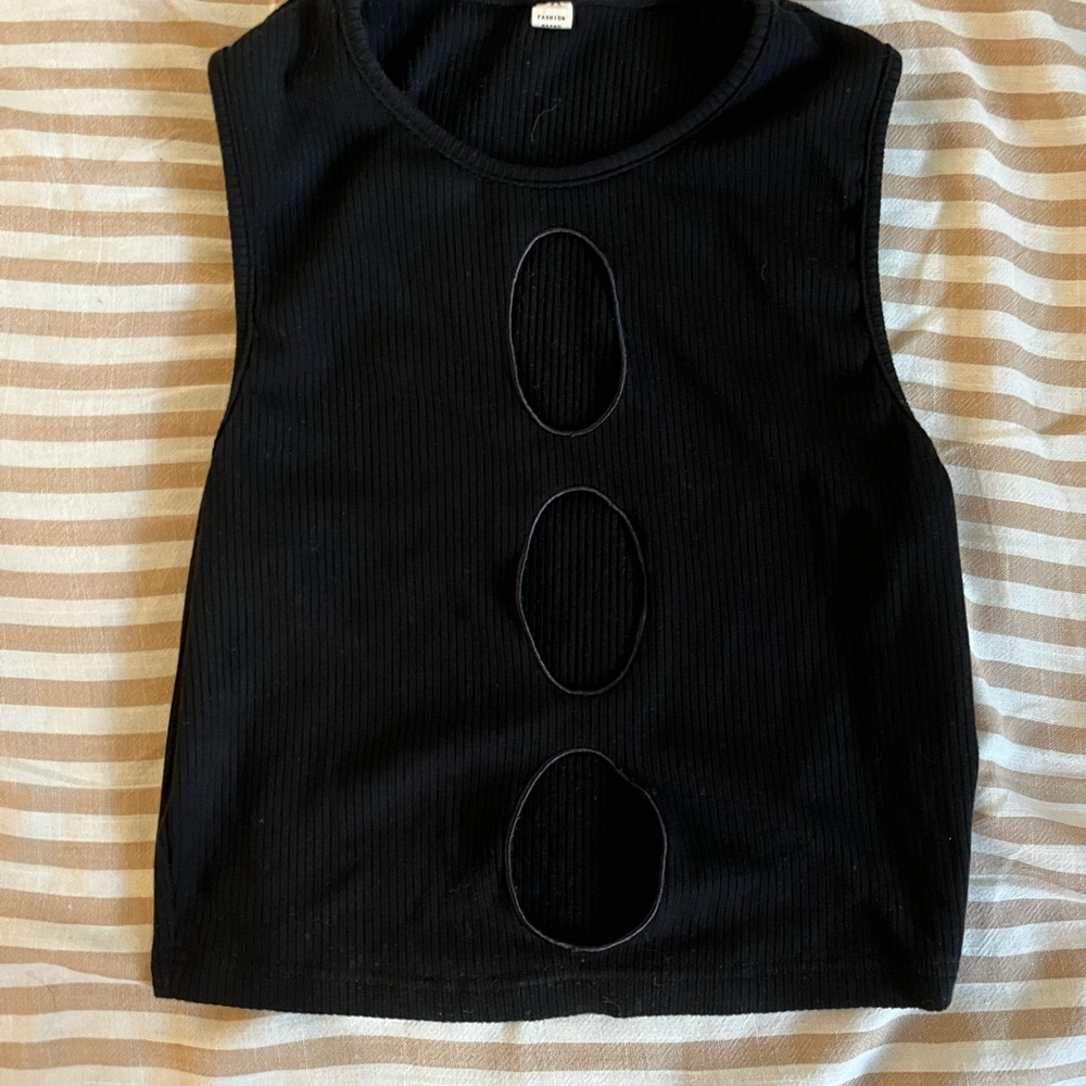 Fashion Brand Company cut out Tencel tank